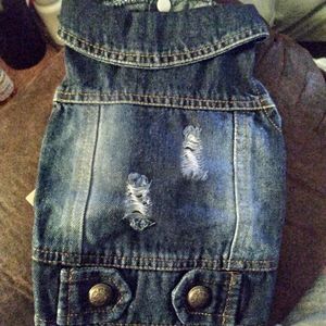 New with tags denim dog jacket